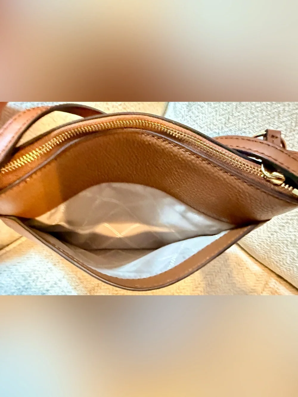 Michael Kors Tan Crossbody Bag - Pebbled Leather